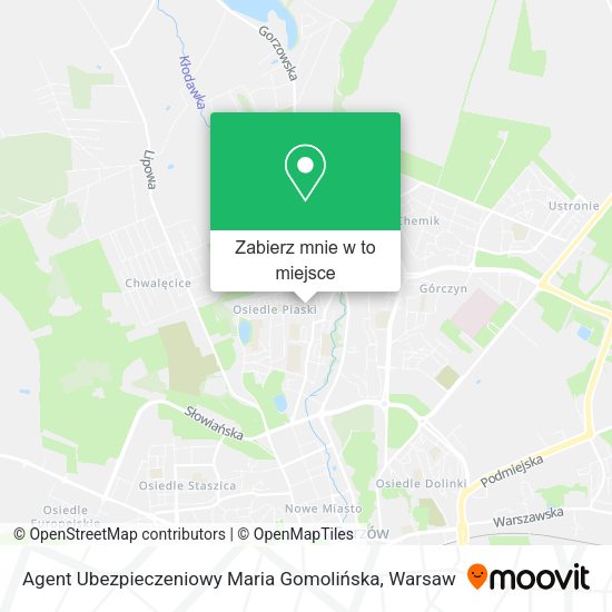 Mapa Agent Ubezpieczeniowy Maria Gomolińska