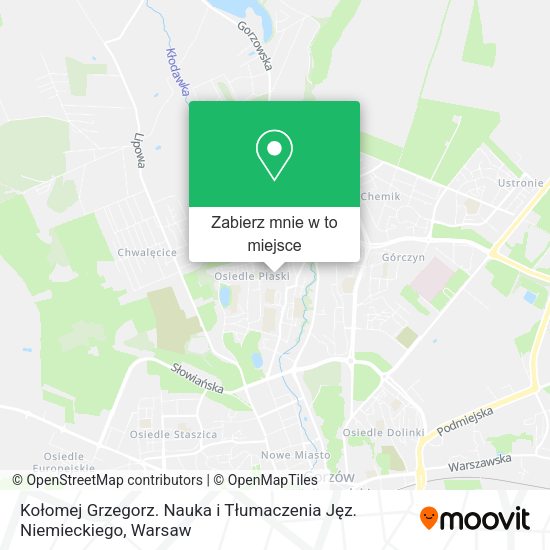 Mapa Kołomej Grzegorz. Nauka i Tłumaczenia Jęz. Niemieckiego