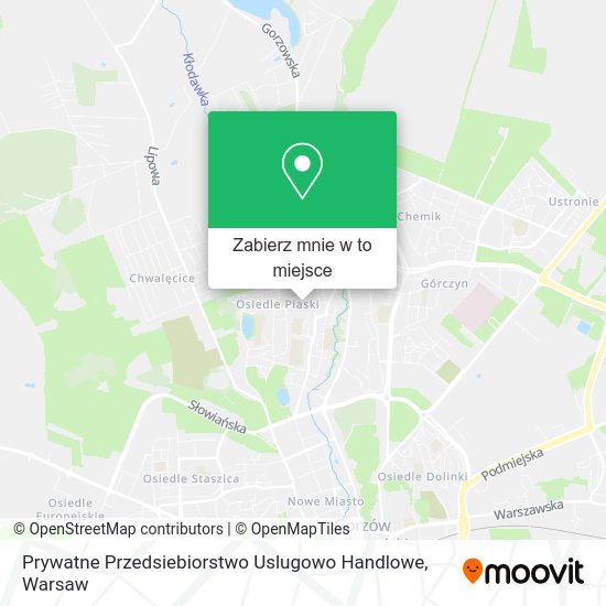 Mapa Prywatne Przedsiebiorstwo Uslugowo Handlowe