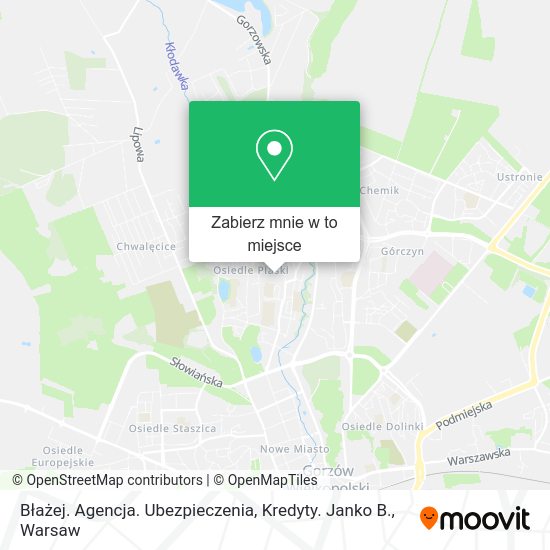 Mapa Błażej. Agencja. Ubezpieczenia, Kredyty. Janko B.