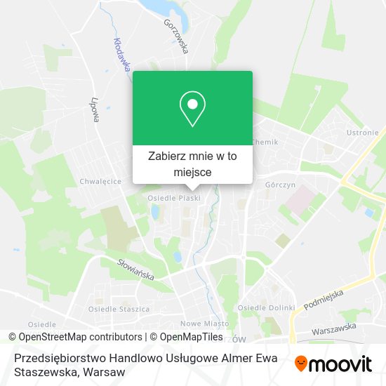 Mapa Przedsiębiorstwo Handlowo Usługowe Almer Ewa Staszewska