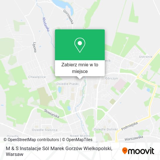 Mapa M & S Instalacje Sól Marek Gorzów Wielkopolski