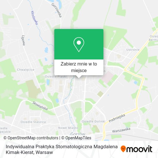 Mapa Indywidualna Praktyka Stomatologiczna Magdalena Kimak-Kierat