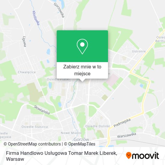 Mapa Firma Handlowo Usługowa Tomar Marek Liberek