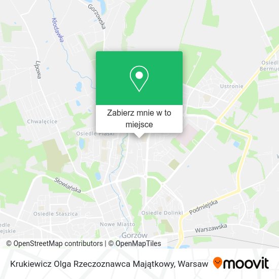 Mapa Krukiewicz Olga Rzeczoznawca Majątkowy