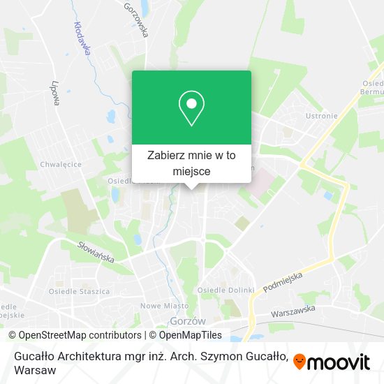 Mapa Gucałło Architektura mgr inż. Arch. Szymon Gucałło