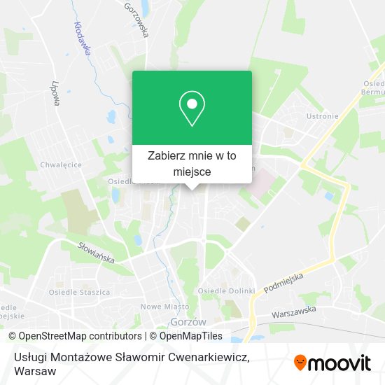 Mapa Usługi Montażowe Sławomir Cwenarkiewicz