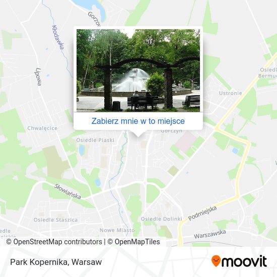 Mapa Park Kopernika