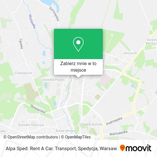 Mapa Alpa Sped. Rent A Car. Transport, Spedycja