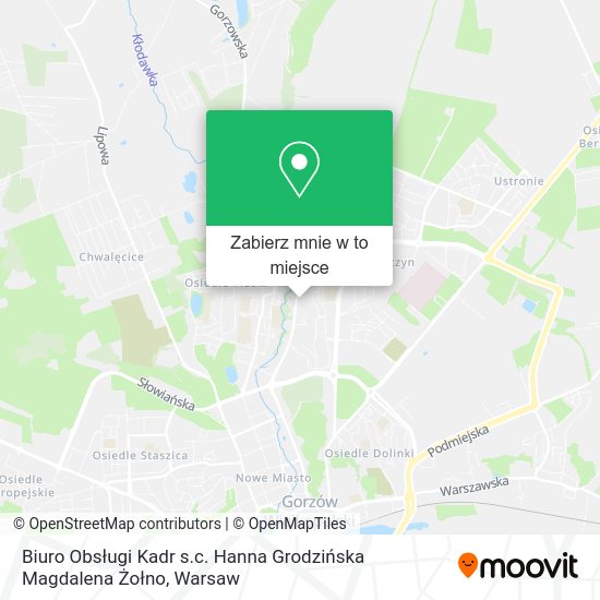 Mapa Biuro Obsługi Kadr s.c. Hanna Grodzińska Magdalena Żołno