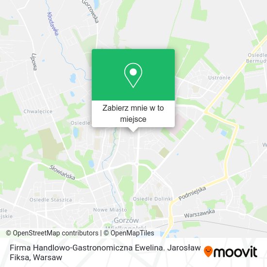 Mapa Firma Handlowo-Gastronomiczna Ewelina. Jarosław Fiksa