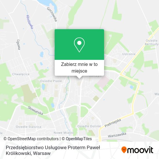 Mapa Przedsiębiorstwo Usługowe Proterm Paweł Królikowski