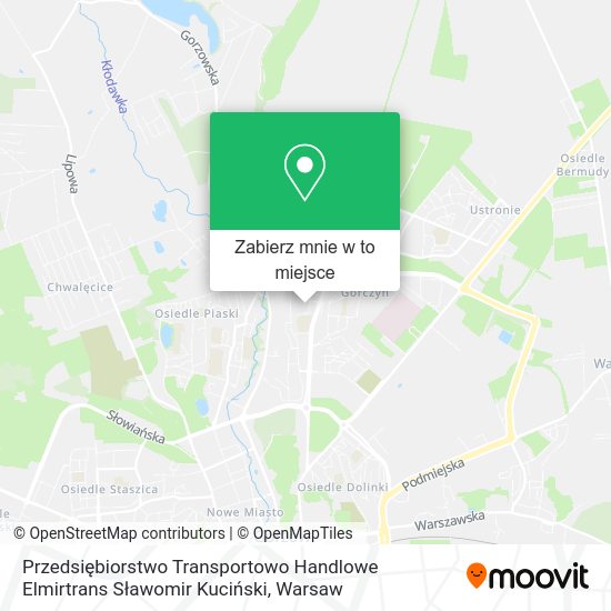 Mapa Przedsiębiorstwo Transportowo Handlowe Elmirtrans Sławomir Kuciński