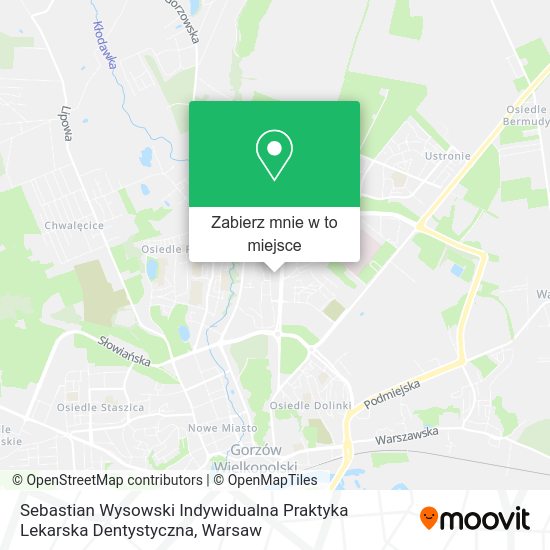 Mapa Sebastian Wysowski Indywidualna Praktyka Lekarska Dentystyczna