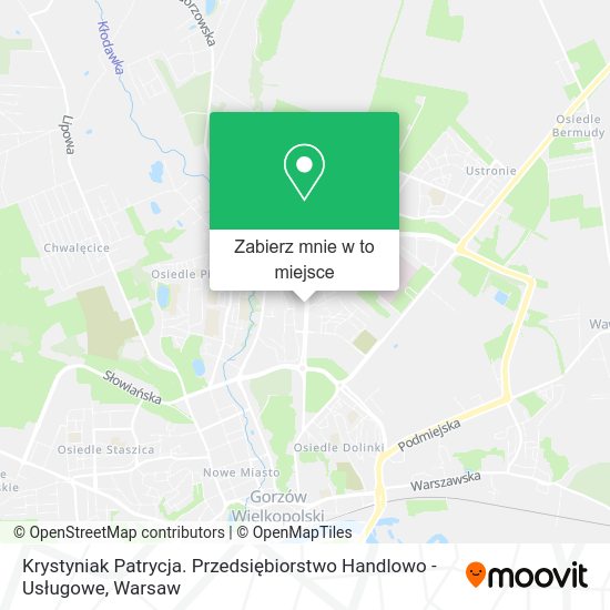 Mapa Krystyniak Patrycja. Przedsiębiorstwo Handlowo - Usługowe