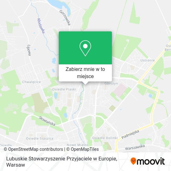 Mapa Lubuskie Stowarzyszenie Przyjaciele w Europie