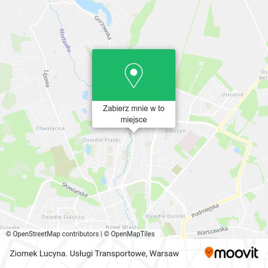 Mapa Ziomek Lucyna. Usługi Transportowe