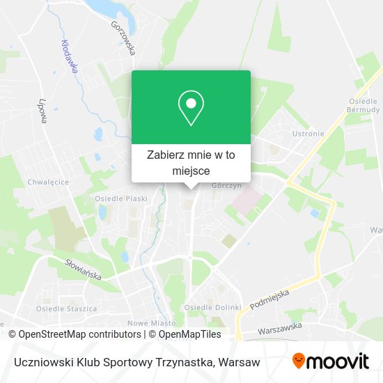 Mapa Uczniowski Klub Sportowy Trzynastka