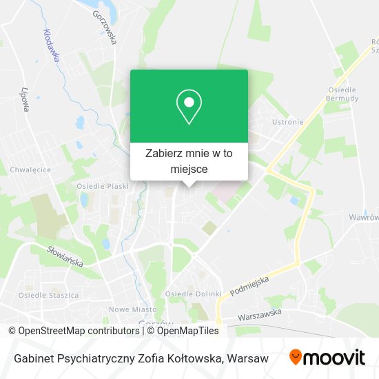 Mapa Gabinet Psychiatryczny Zofia Kołtowska