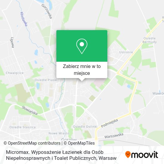 Mapa Micromax. Wyposażenie Łazienek dla Osób Niepełnosprawnych i Toalet Publicznych