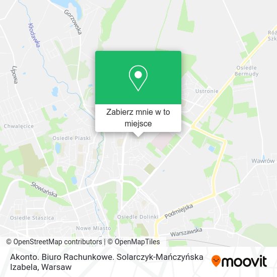 Mapa Akonto. Biuro Rachunkowe. Solarczyk-Mańczyńska Izabela