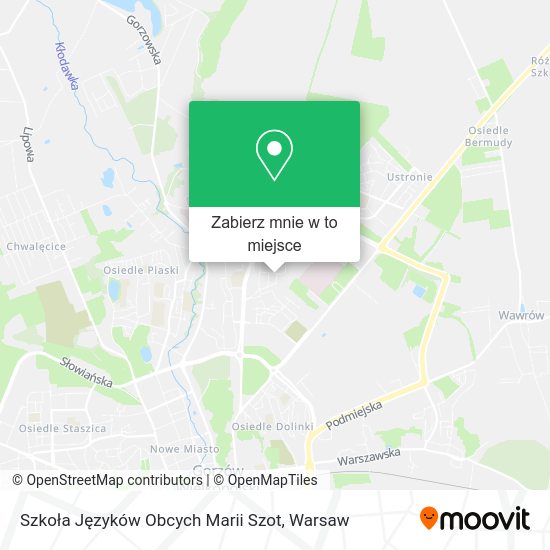 Mapa Szkoła Języków Obcych Marii Szot