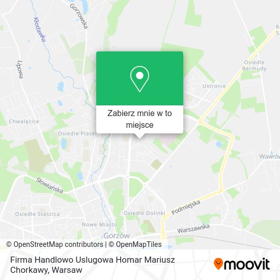 Mapa Firma Handlowo Uslugowa Homar Mariusz Chorkawy