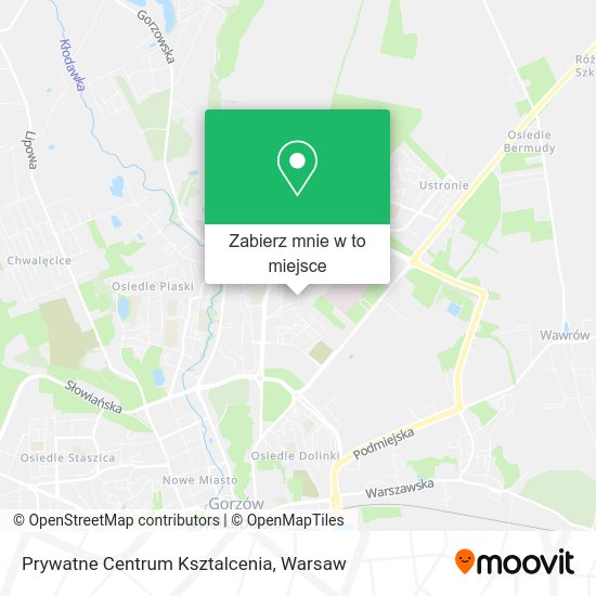 Mapa Prywatne Centrum Ksztalcenia