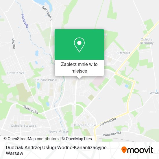 Mapa Dudziak Andrzej Usługi Wodno-Kananlizacyjne