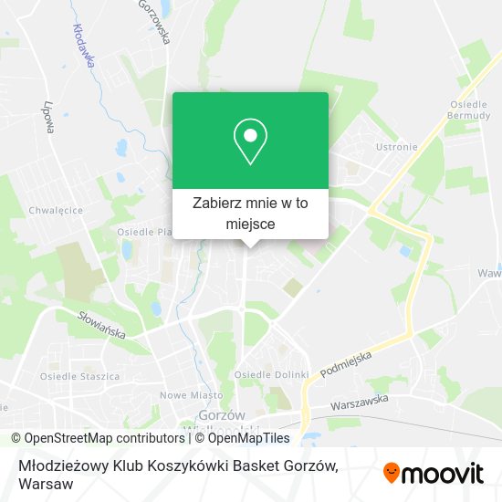 Mapa Młodzieżowy Klub Koszykówki Basket Gorzów