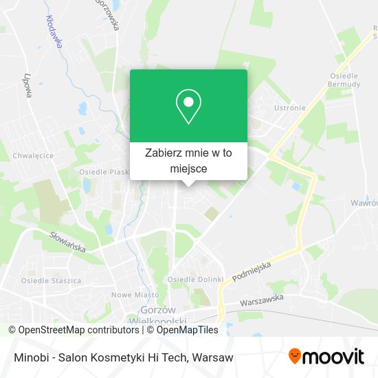 Mapa Minobi - Salon Kosmetyki Hi Tech