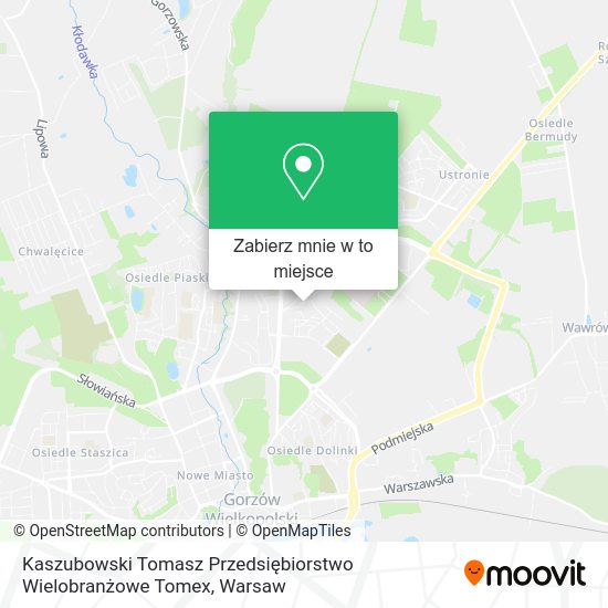 Mapa Kaszubowski Tomasz Przedsiębiorstwo Wielobranżowe Tomex