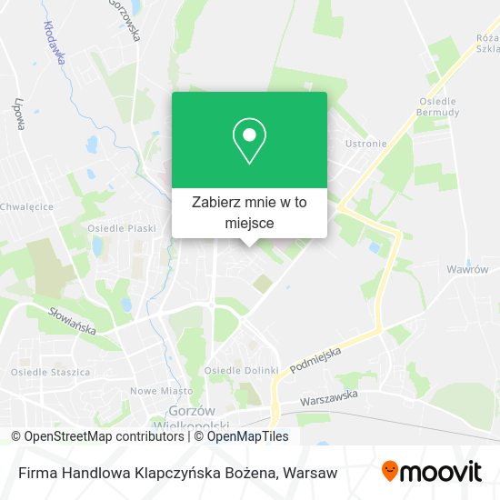 Mapa Firma Handlowa Klapczyńska Bożena