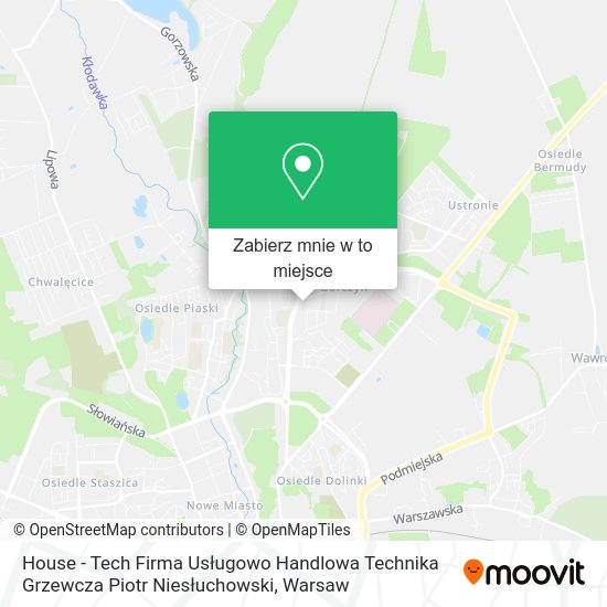 Mapa House - Tech Firma Usługowo Handlowa Technika Grzewcza Piotr Niesłuchowski