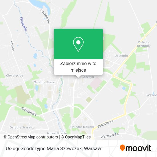 Mapa Usługi Geodezyjne Maria Szewczuk