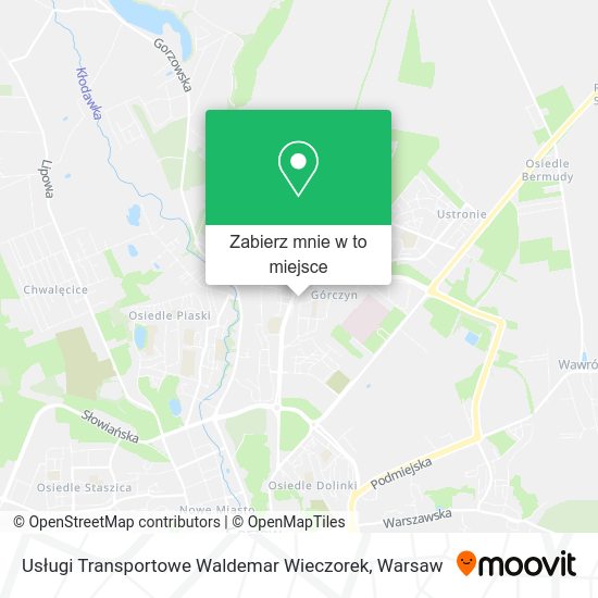 Mapa Usługi Transportowe Waldemar Wieczorek