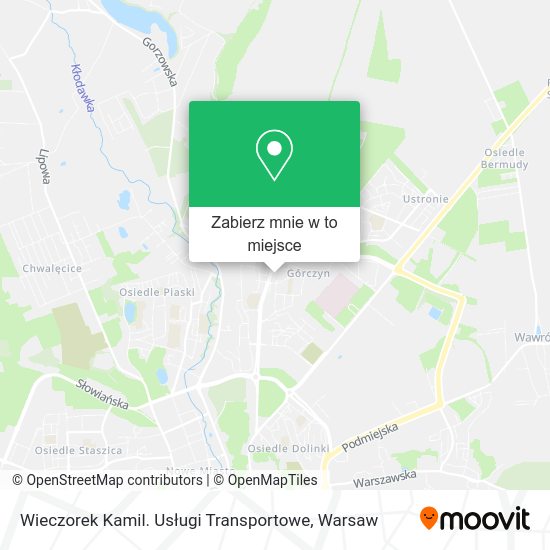 Mapa Wieczorek Kamil. Usługi Transportowe