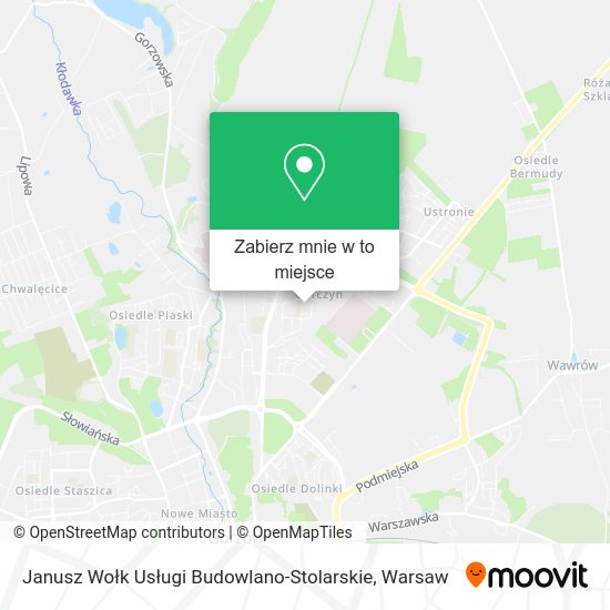 Mapa Janusz Wołk Usługi Budowlano-Stolarskie