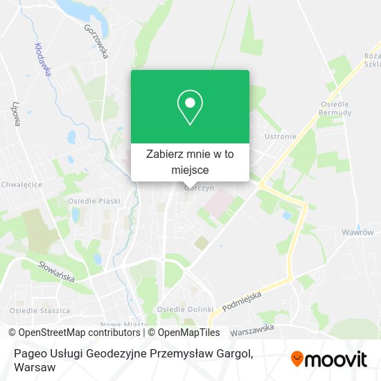 Mapa Pageo Usługi Geodezyjne Przemysław Gargol