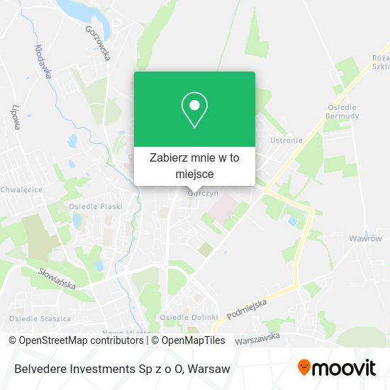 Mapa Belvedere Investments Sp z o O