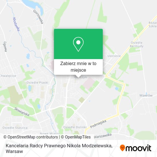 Mapa Kancelaria Radcy Prawnego Nikola Modzelewska