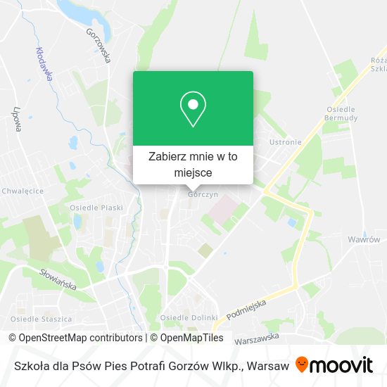 Mapa Szkoła dla Psów Pies Potrafi Gorzów Wlkp.