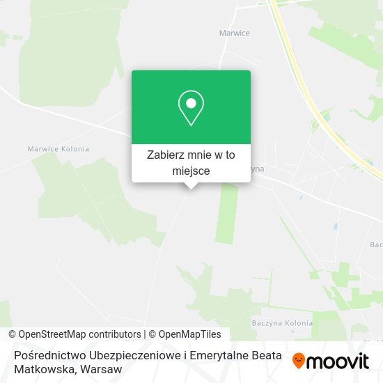 Mapa Pośrednictwo Ubezpieczeniowe i Emerytalne Beata Matkowska