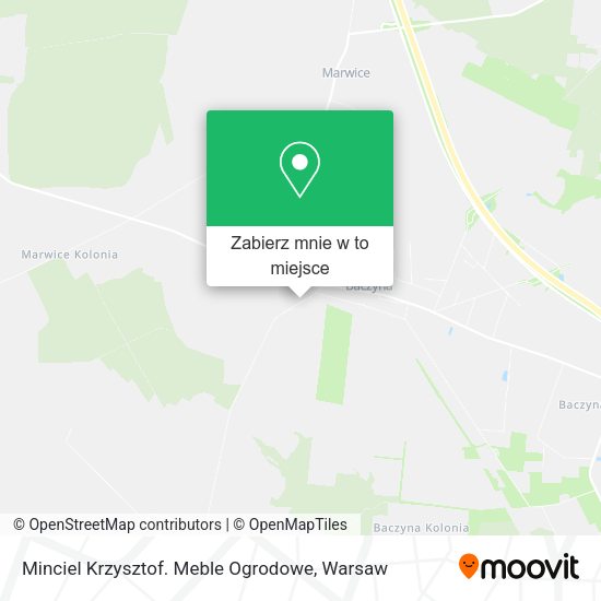 Mapa Minciel Krzysztof. Meble Ogrodowe