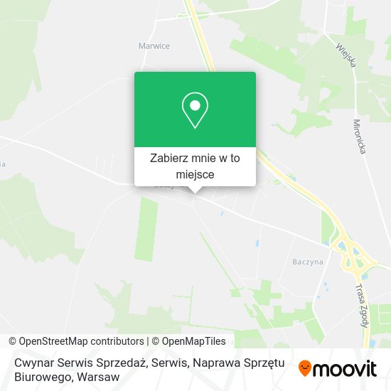 Mapa Cwynar Serwis Sprzedaż, Serwis, Naprawa Sprzętu Biurowego