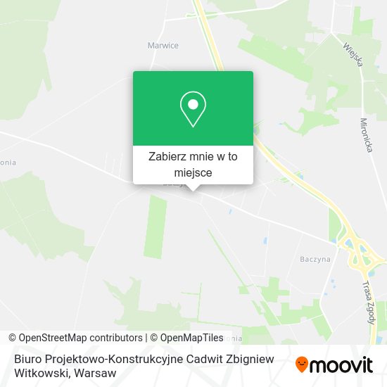 Mapa Biuro Projektowo-Konstrukcyjne Cadwit Zbigniew Witkowski