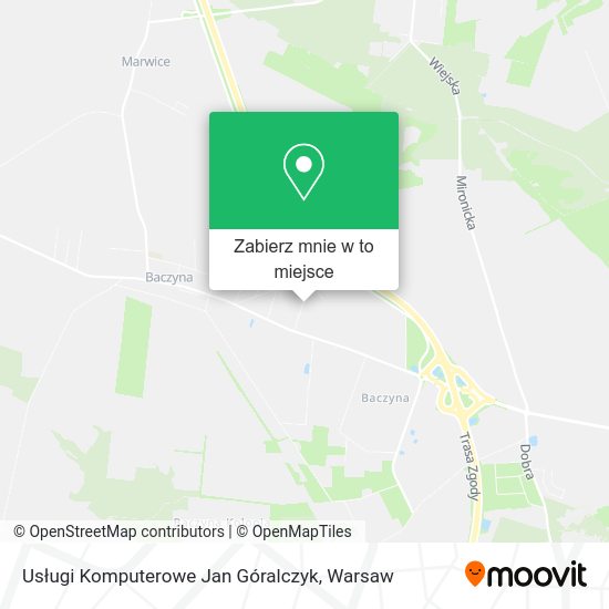 Mapa Usługi Komputerowe Jan Góralczyk