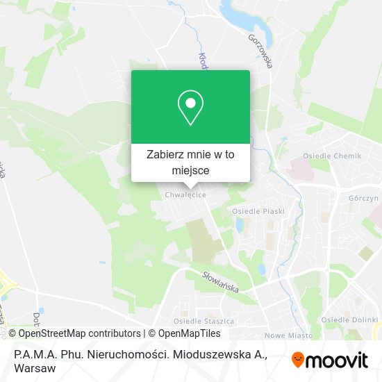 Mapa P.A.M.A. Phu. Nieruchomości. Mioduszewska A.