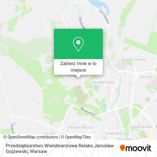 Mapa Przedsiębiorstwo Wielobranżowe Relaks Jarosław Gojżewski