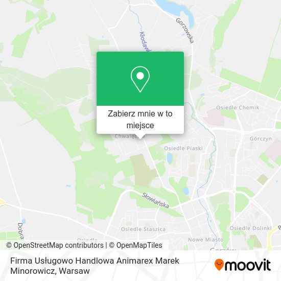 Mapa Firma Usługowo Handlowa Animarex Marek Minorowicz